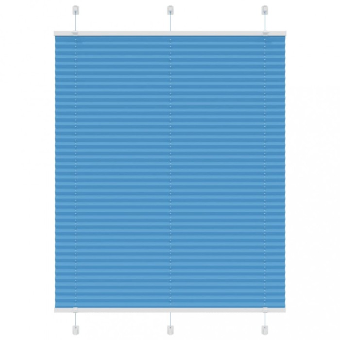 vidaXL Jaluzea plisată albastru 105x100 cm Lățime țesătură 104,4 cm