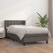 vidaXL Pat box spring cu saltea, gri, 90x200 cm, piele ecologică 3127293