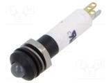 Lampă LED convexă 12VDC roşu/verde/galben &Oslash;8mm CML INNOVATIVE TECHNOLOGIES