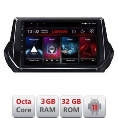 Navigatie Peugeot 2008 2020- Android radio gps internet Octa Core 3+32 Kit-209-2020+EDT-E509-lite LENOVO LITE CarStore Technology foto
