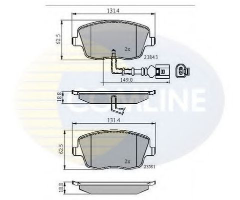 Set placute frana,frana disc SEAT IBIZA IV (6L1) (2002 - 2009) COMLINE CBP11147