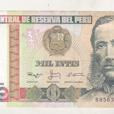 bnk bn Peru 1000 intis 1988