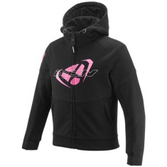Geaca (hanorac tip hoodie) motociclete copii Urban Ixon vara model Touchdown Kids culoare: negru/roz, 14 ani