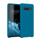 Husa kwmobile pentru Samsung Galaxy S10, Silicon, Albastru, 47732.228, Carcasa