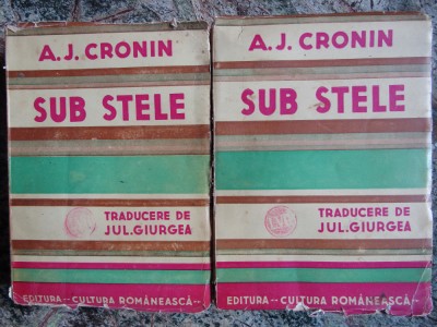 A. J. CRONIN - SUB STELE 2 volume (editie veche) foto