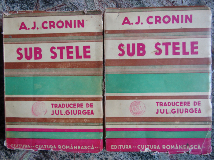 A. J. CRONIN - SUB STELE 2 volume (editie veche)