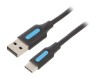 Cablu USB 2.0 A la C Nichelat 0,5m 480Mbps, Vention