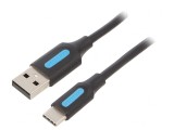 Cablu USB 2.0 A la C Nichelat 0,5m 480Mbps, Vention