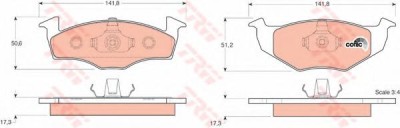 Set placute frana,frana disc SKODA FABIA I Combi (6Y5) (2000 - 2007) TRW GDB1274 foto