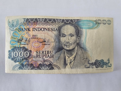 Indonezia 1000 Rupiah 1980 Noua foto