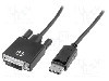Cablu DisplayPort - DVI, DisplayPort mufa, DVI-D (24+1) mufa, 3m, negru, ASSMANN - AK-340301-030-S