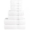 Set de prosoape premium SOLUND, 8 piese, alb, 600 g/m&sup2;