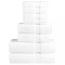 Set de prosoape premium SOLUND, 8 piese, alb, 600 g/m&sup2;