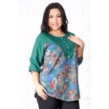 Bluza din Jerse Loret Verde - 50Marimea