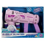 Pistol de facut baloane cu lumini si sunete, Bubble Blaster, Roz, 236 ml