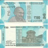 !!! INDIA - 50 RUPII 2017 - P 111 b - UNC / LITERA L