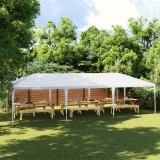 VidaXL Cort de petrecere, alb, 4 x 9 m
