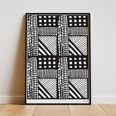 GEORGE SOWDEN poster litografie afis print Alb &amp; Negru 50 x 70cm Memphis Milano Group