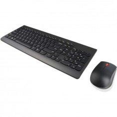 Kit Wireless Lenovo - Tastatura, USB, Black + Mouse Optic, USB, Black