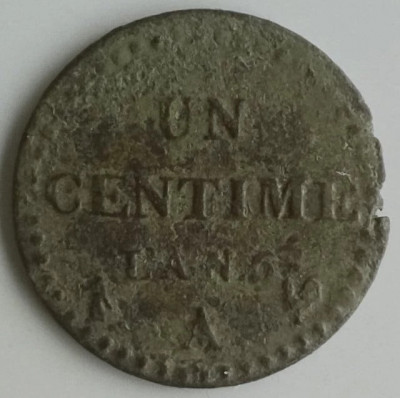 Moneda Franta - 1 Centime 1797 - An 6 foto