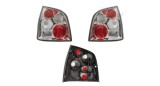 Set lampi spate, stopuri Vw Polo (9n), 10.2001-04.2005, montare spate, stanga+dreapta, transparent, argintiu; cu suport bec; Tuning, JUN YAN