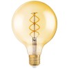 Bec LED decorativ vintage Osram Edison Fil Gold glob G125 E27 4W 300lm lumina calda 2000K, dimabil