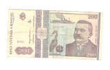 Bancnota 200 lei decembrie 1992, circulata, stare relativ buna