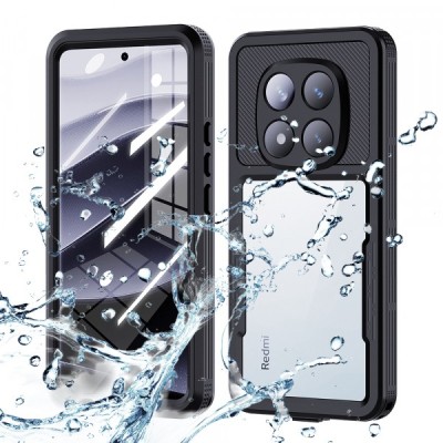 Husa Waterproof pentru Xiaomi Poco X7 / Redmi Note 14 Pro 5G, ShellBox, Neagra foto