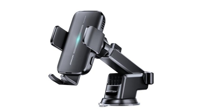 Joyroom suport auto cu &icirc;ncărcător wireless de 15W pentru tabloul de bord negru (JR-ZS245)