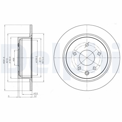 DELPHI BG4108C Disc frana foto