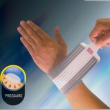 Orteză &Icirc;ncheietură M&acirc;nă Best Body, Suport Elastic, Alb-Gri, Oem