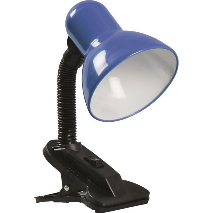 Lampa Birou Clips Clasic Albastru E27 60W &ndash; Iluminat Practic