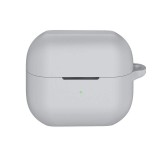 Cumpara ieftin Husa protectie casti wireless, THD, compatibila Samsung Galaxy Buds3 Pro, Samsung Galaxy Buds3, gri