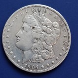 1 MORGAN DOLAR SUA 1904 litera O , 1 MORGAN DOLLAR USA 1904 litera O, monetaria New Orleans - starea din poze