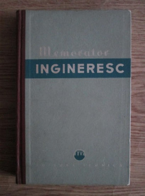 Memorator ingineresc (1962, editie cartonata) foto