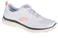 Pantofi pentru adida?i Skechers Flex Appeal 4.0 Brilliant View 149303-WBPK alb foto