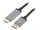 Cablu DisplayPort 1.2 la HDMI 2.0 2m Negru