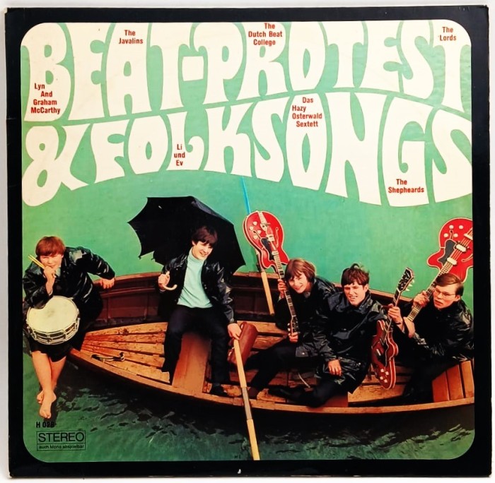 Various &lrm;&ndash; Beat, Protest- Und Folksongs NM / VG+ dublu vinil 2 x LP discuri muzica rock beat D.S., Germania, 1966