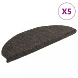 VidaXL Covorașe autoadezive scări 5 buc. antracit 65x21x4 cm perforate