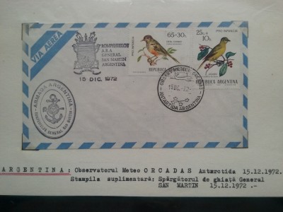 1972-Argentina-Obs. Orcadas-Sparg. G-ral San Martin-Plic circ. foto