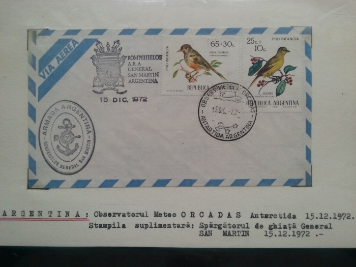 1972-Argentina-Obs. Orcadas-Sparg. G-ral San Martin-Plic circ.