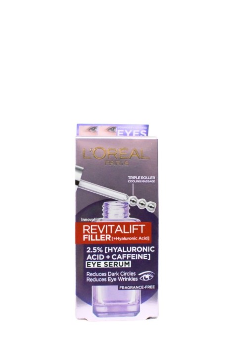 Ser pentru conturul ochilor, L&#039;oreal Paris, Revitalift Filler HA, 20 ml
