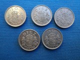 LOT 10 PESETAS, ANI DIFERITI / SPANIA