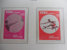 serie timbre Jocurile Olimpice JO nestampilate MNH Peru foto