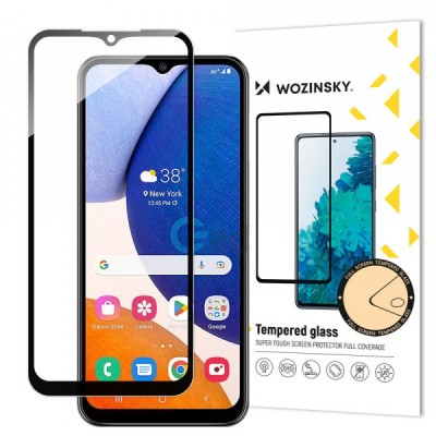 Folie de protectie Ecran WZK pentru Samsung Galaxy A14 A145 / A14 5G A146, Sticla Securizata, Full Glue, Neagra foto