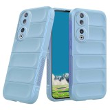 Husa pentru honor 90, antisoc, margini cu striatii, design minimalist, bleu
