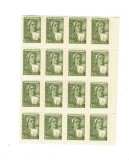 URSS 1949 - Uzual 20kop, Mi.No.1332 I bloc de 16 marci neuzate