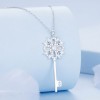 Lantisor Din Argint --- Cheie Cu Fulg De Nea --- Arg413E, Argintboutique
