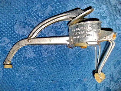7640-Mouli Julienne France Masina veche pt. forme US-Canada Patent Brevette SGDG foto