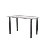 Cumpara ieftin Masă de dining pătrată Riona 120 cm din sticlă neagră
